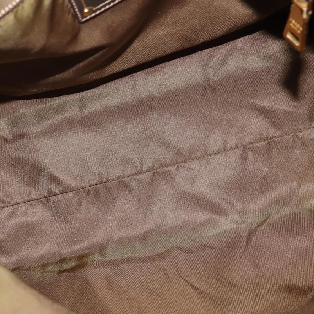 PRADA Tote Bag Nylon Khaki Gold Auth gh915 - Picture 10 of 16